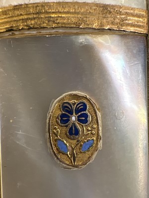 Lot 1 - A French Palais Royale satinwood cased necessaire.