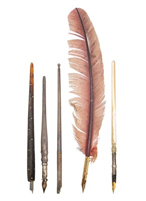Lot 179 - Two modern silver dip pens.
