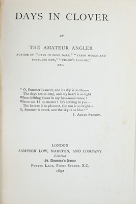 Lot 9 - (Angling) Edward Marston