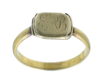 Lot 224 - A 19th-century high-purity gold lady's signet ring.