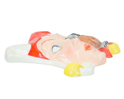 Lot 25 - A 1930s Art Deco Czechoslovakian wall mask modelled as a female jester.