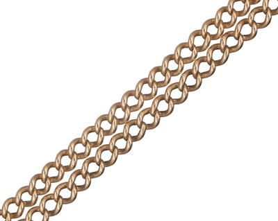 Lot 229 - A 9k curb-link 21" neck chain.