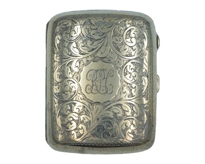 Lot 169 - A silver cigarette case by W. J. Myatt & Co.