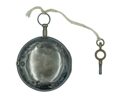 Lot 521 - A George III silver pair-cased fusee verge pocket watch, signed Thomas Holit(?) York.
