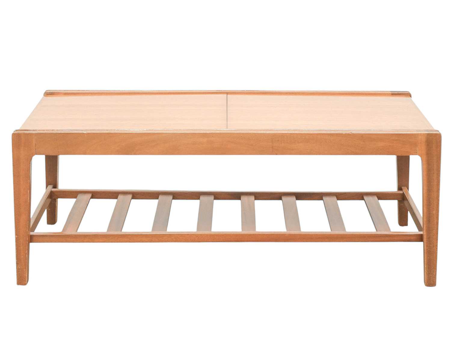 Lot 31 - A Remploy teak extending tiled top coffee table