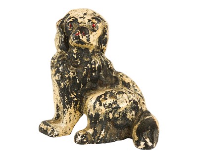 Lot 834 - A Victorian cast iron spaniel doorstop.