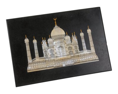 Lot 21 - A small Indian slate plaque.