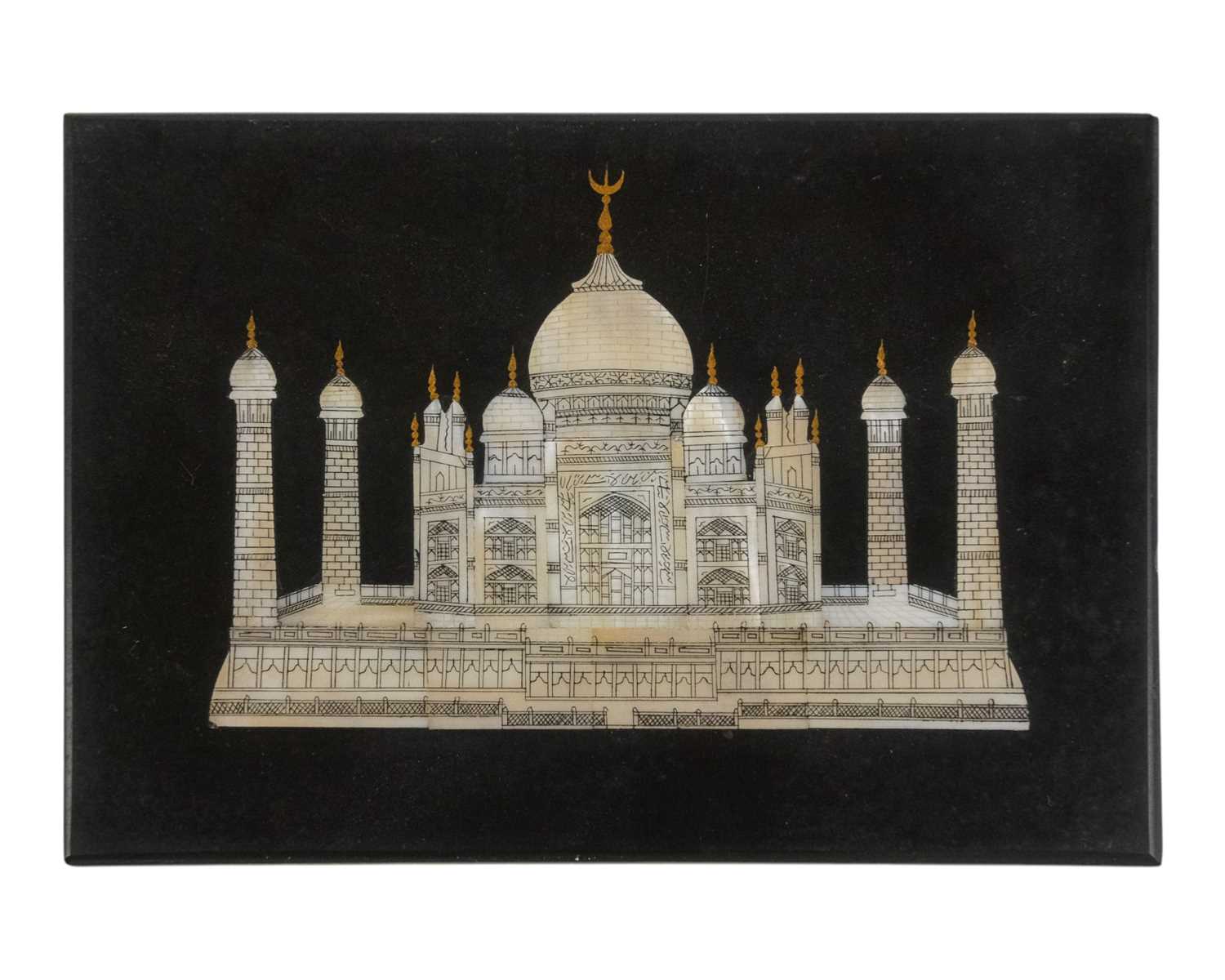 Lot 21 - A small Indian slate plaque.