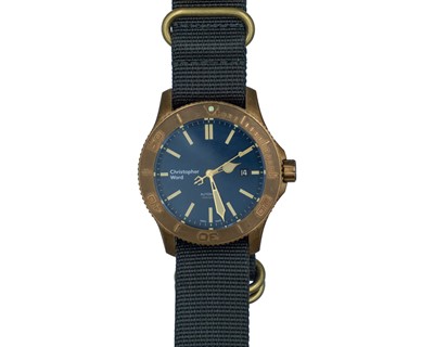 Lot 626 - CHRISTOPHER WARD - A Trident Pro 600 bronzed gentleman's automatic diver's wristwatch.