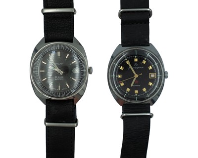 Lot 614 - Two Soviet era military issue stainless steel gentleman's mechanical wristwatches.
