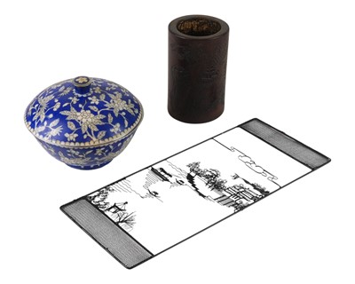 Lot 532 - A Chinese cloisonne bowl and cover.