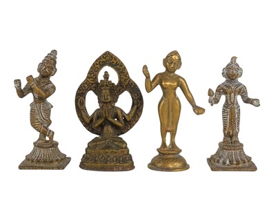 Lot 506 - A Nepalese bronze figure of a bodhisattva.