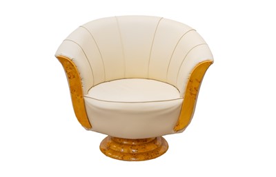 Lot 44 - A pair of Art Deco style 'Tulip' shape swivel chairs
