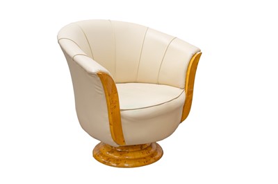 Lot 44 - A pair of Art Deco style 'Tulip' shape swivel chairs