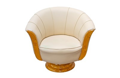 Lot 44 - A pair of Art Deco style 'Tulip' shape swivel chairs