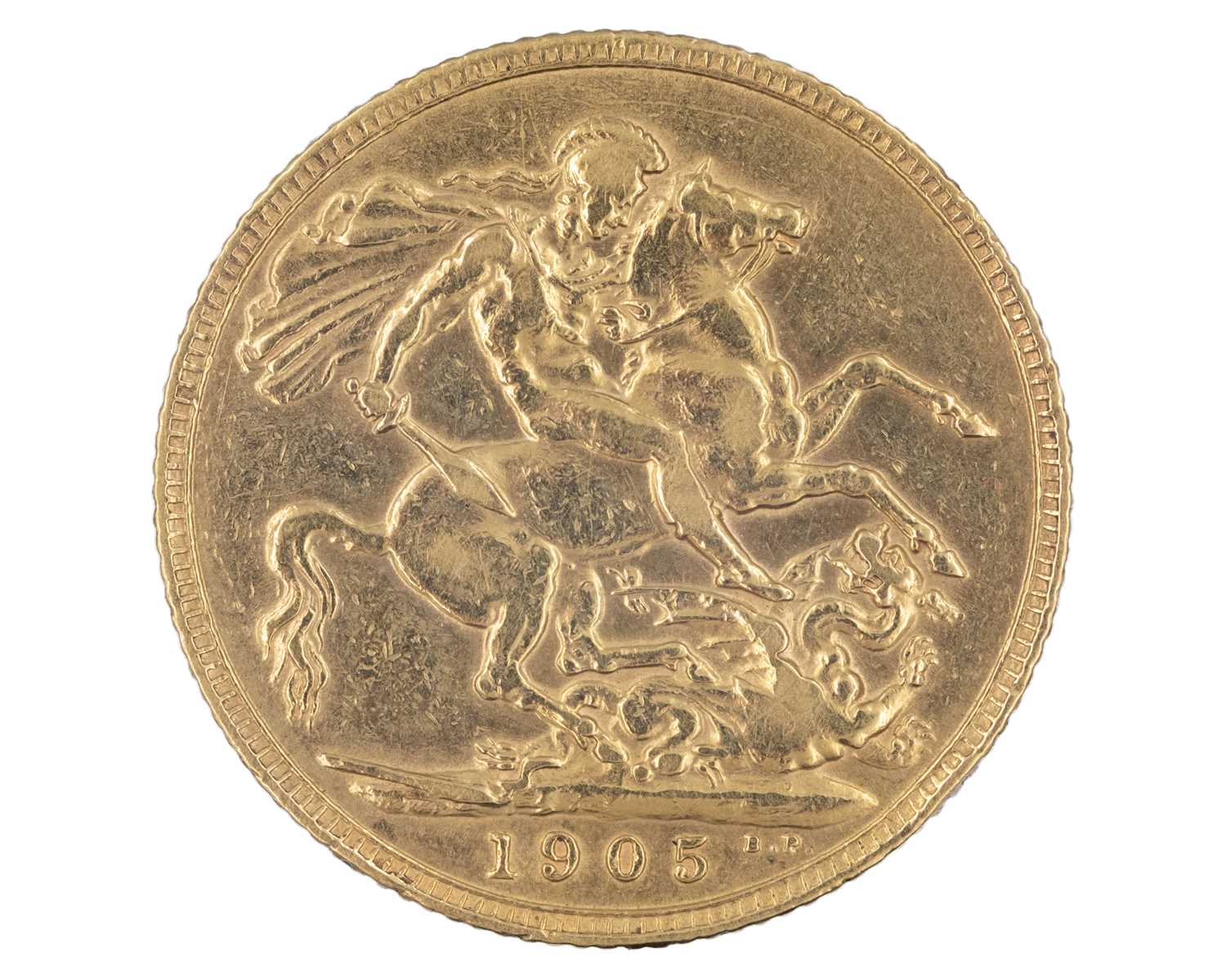 Lot 41 - GB - An Edward VII 1905 full sovereign gold coin.