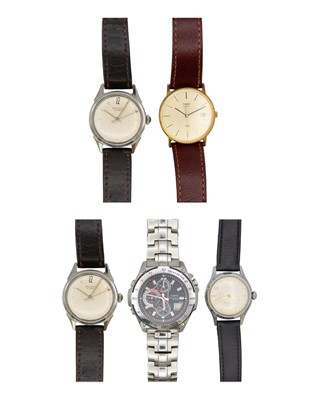Lot 700 - A collection of five vintage gentleman's wristwatches.