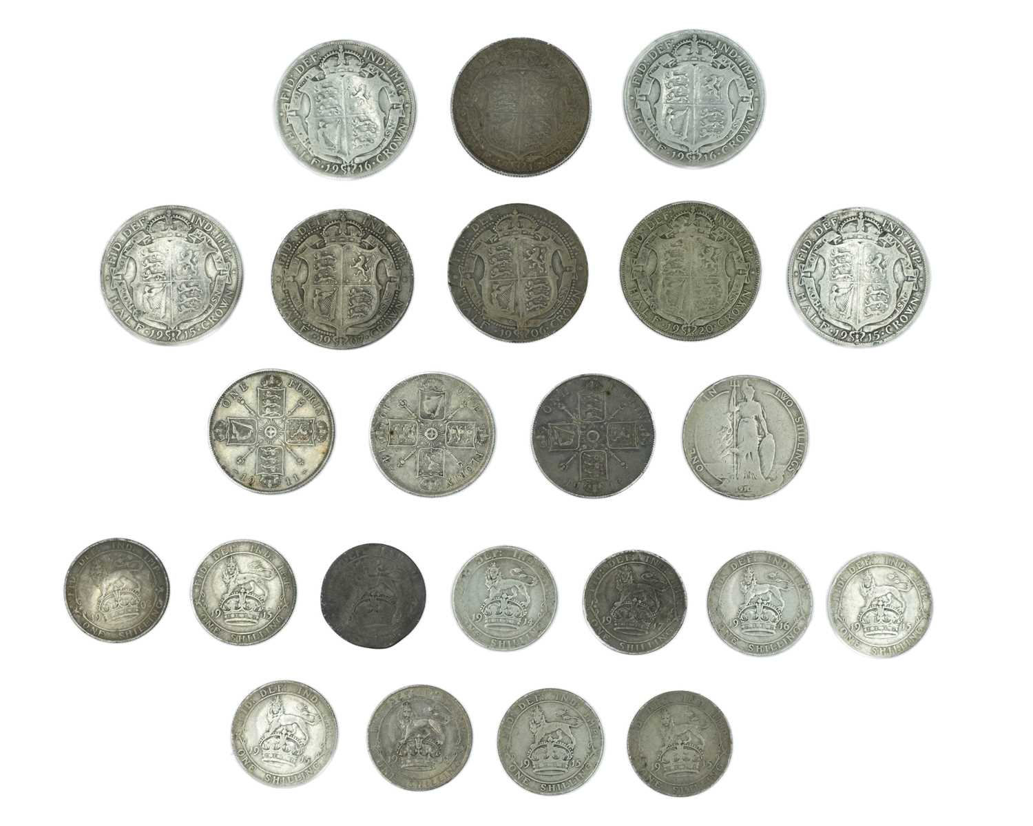 Lot 43 - GB - A collection of Edward VII-George V pre-1920 .925 silver coinage, & a 1920 halfcrown.