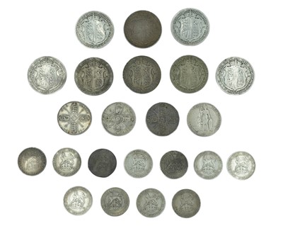 Lot 43 - GB - A collection of Edward VII-George V pre-1920 .925 silver coinage, & a 1920 halfcrown.