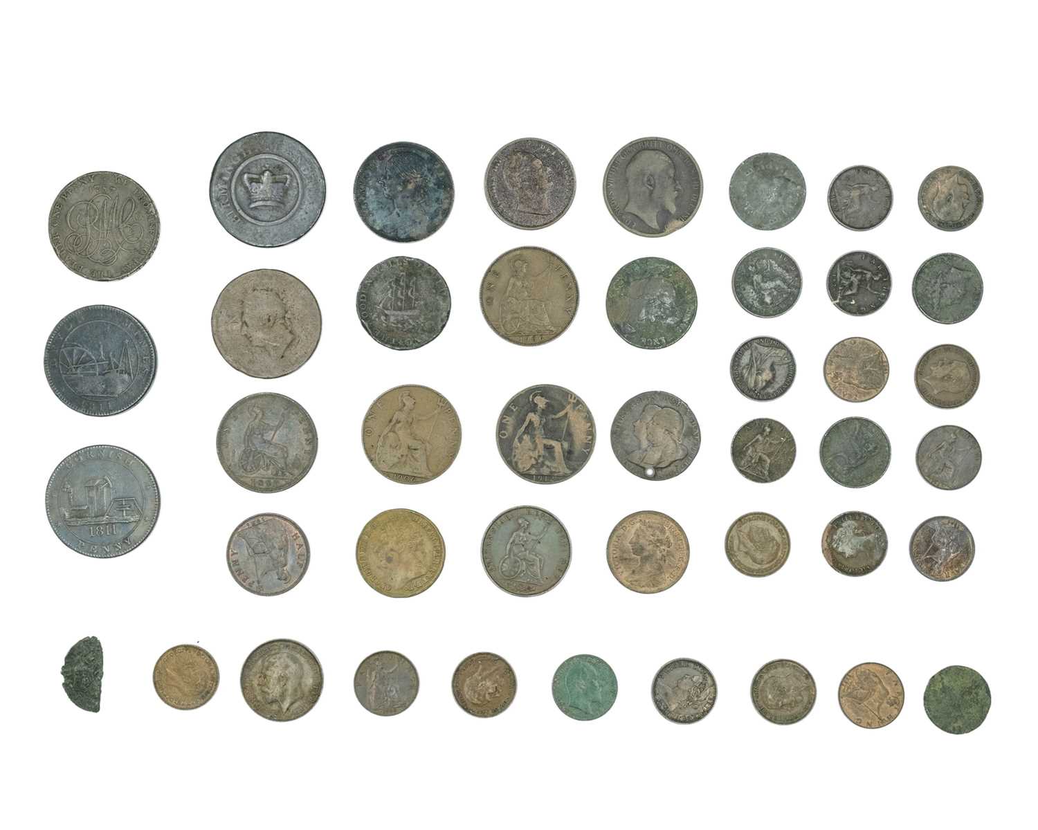 Lot 47 - GB - A collection of copper coins and tokens, 18th-20th century.