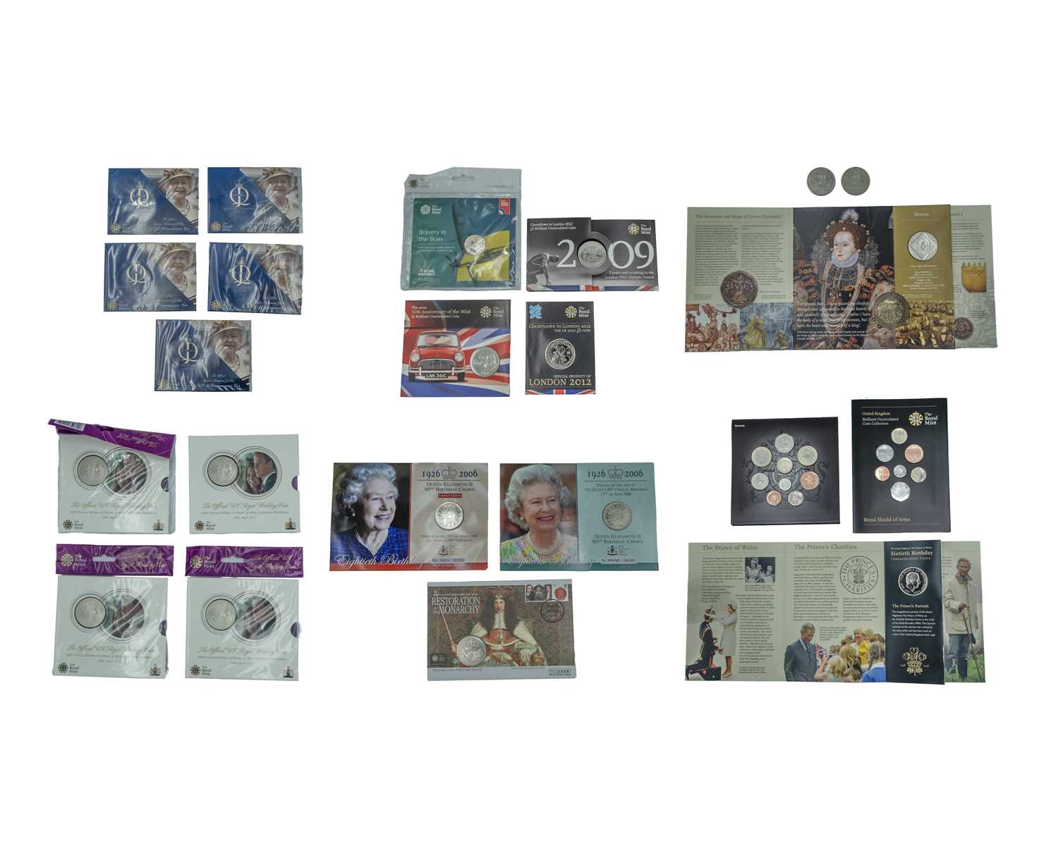 Lot 32 - GB Royal Mint Brilliant Uncirculated special issue coins, mainly £5 crowns.