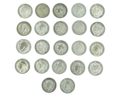 Lot 14 - GB - A collection of half crown .500 silver pre-1947 coins,George V-George VI.