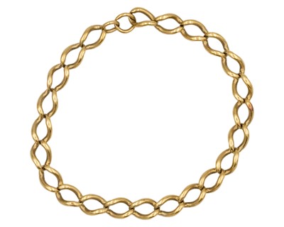 Lot 1 - A gold curb-link bracelet, XRF tested as approximately 9k.