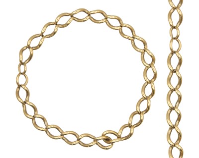 Lot 1 - A gold curb-link bracelet, XRF tested as approximately 9k.