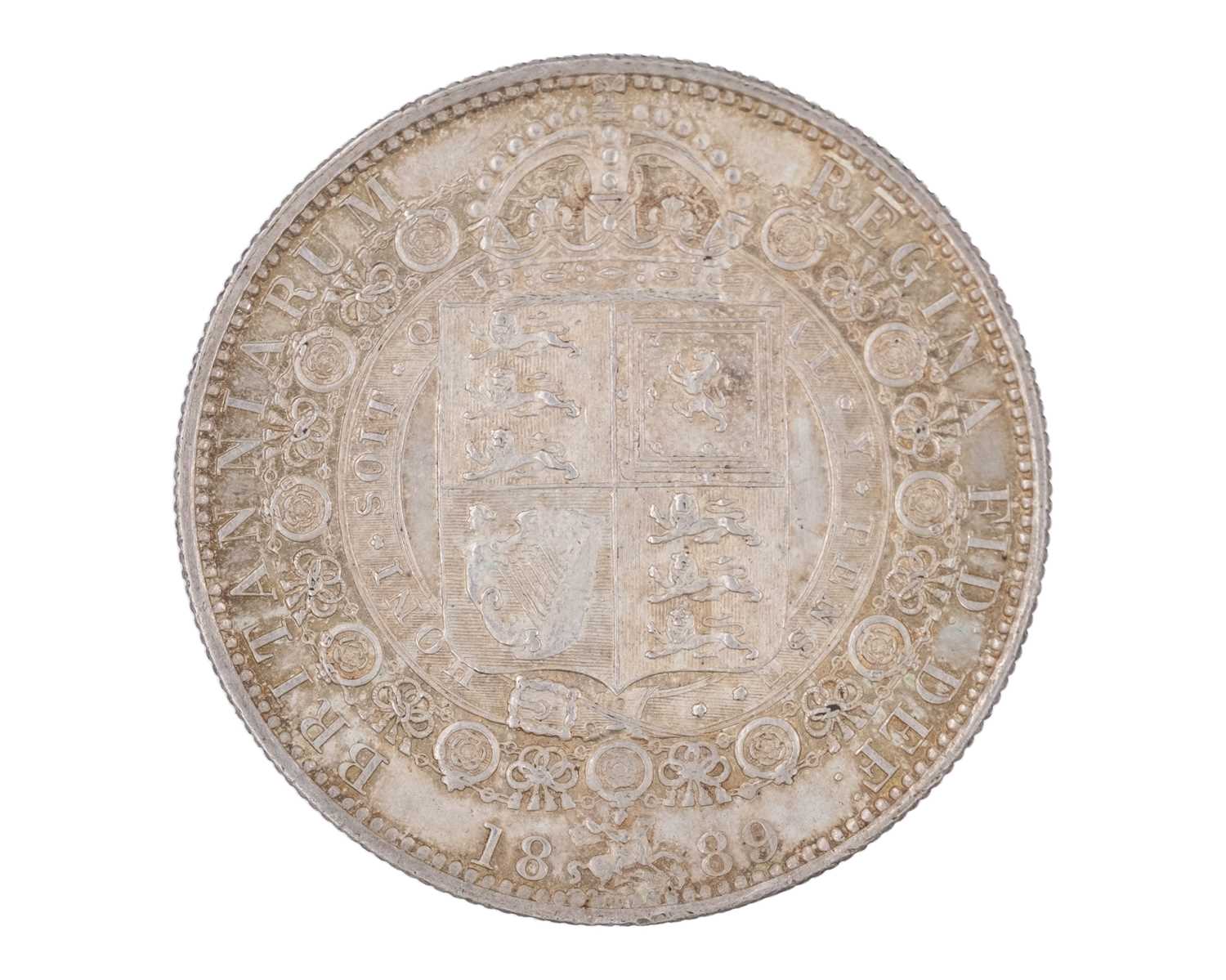 Lot 33 - GB - A Victoria 1889 silver halfcrown coin.