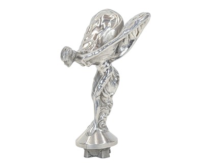 Lot 128 - A chrome plated Spirit of Ecstasy car mascot.