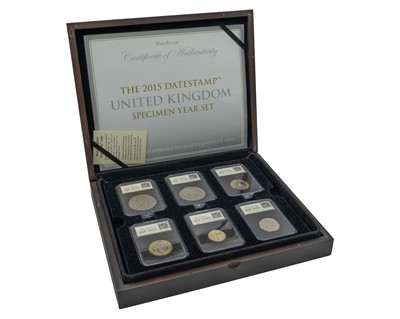 Lot 34 - A 2015 United Kingdom DateStamp 12-piece specimen coin year set.