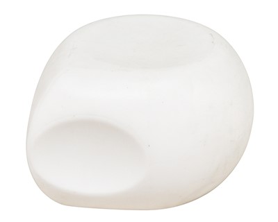 Lot 253 - A white opaque moulded plastic floor lamp stool.
