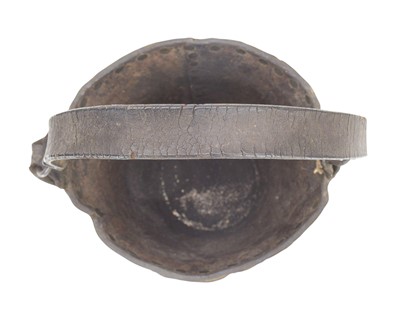 Lot 45 - A 19th century leather fire bucket with studded copper rim.