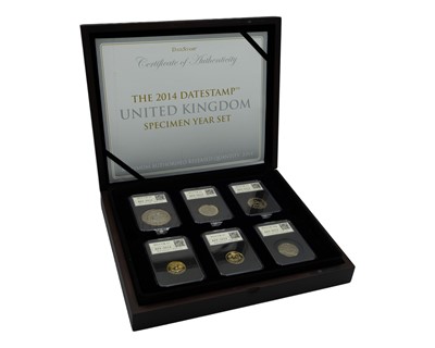 Lot 32 - GB - A DateStamp United Kingdom 2014 Specimen Year Set, containing twelve coins.