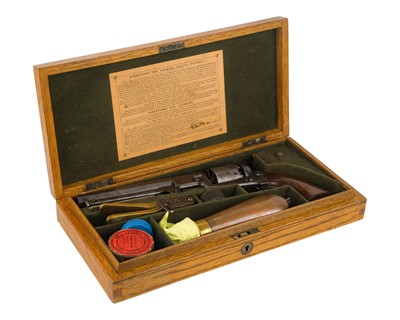 Lot 133 - A Colt London .36 percussion 1851 Navy Revolver, cased.