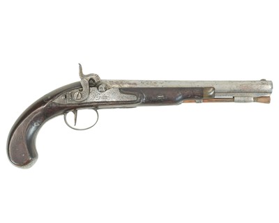 Lot 122 - A percussion duelling pistol, signed Wogdon.