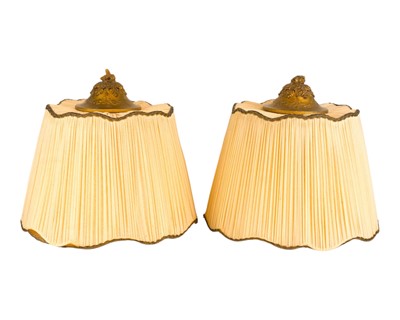 Lot 791 - A pair of pleated lampshades.