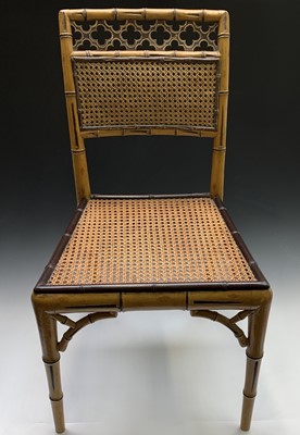 Lot 3157 - A remarkable Regency painted faux bamboo side...