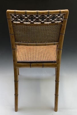 Lot 3157 - A remarkable Regency painted faux bamboo side...