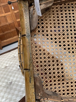 Lot 3157 - A remarkable Regency painted faux bamboo side...