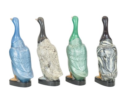 Lot 19 - Four mid-century early plastic 'Dandy Duck' novelty clothes brushes with stands.