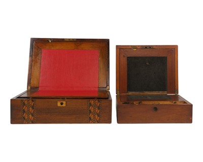 Lot 103 - A Victorian Tunbridge Ware writing slope.
