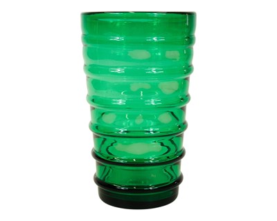 Lot 190 - A Scandinavian emerald green glass vase.