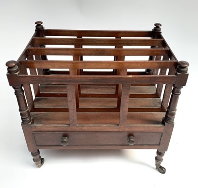 Lot 3232 - A 19th century mahogany canterbury, with...