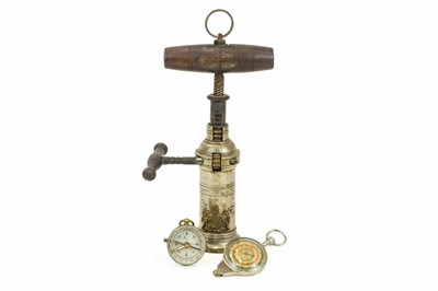 Lot 25 - A 'Thomason' or 'King's Screw' corkscrew.
