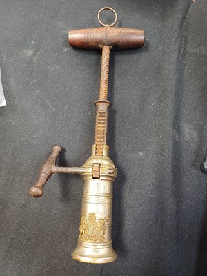 Lot 25 - A 'Thomason' or 'King's Screw' corkscrew.