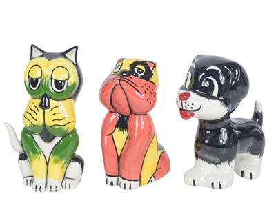 Lot 361 - Three Lorna Bailey animal figures.