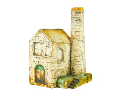 Lot 101 - A Fosters Pottery engine house table lamp base, made using the Troika pottery mould.