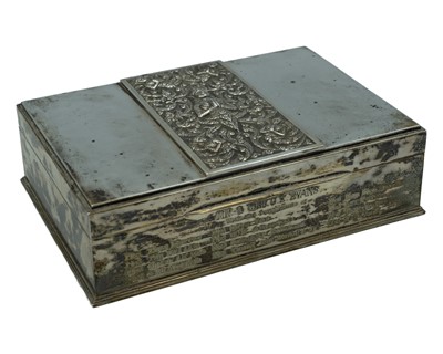 Lot 150 - A Thai silver cigarette box.