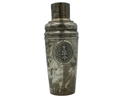 Lot 92 - A Thai silver cocktail shaker.